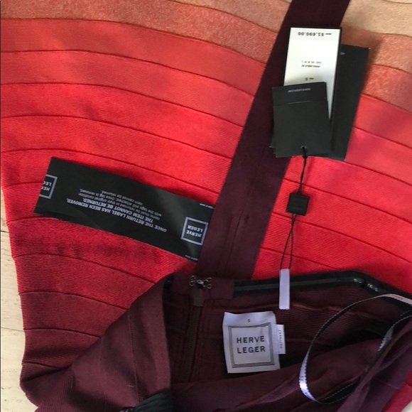 Herve Leger Fit flare ombré dress. Never worn - Picture 8 of 8